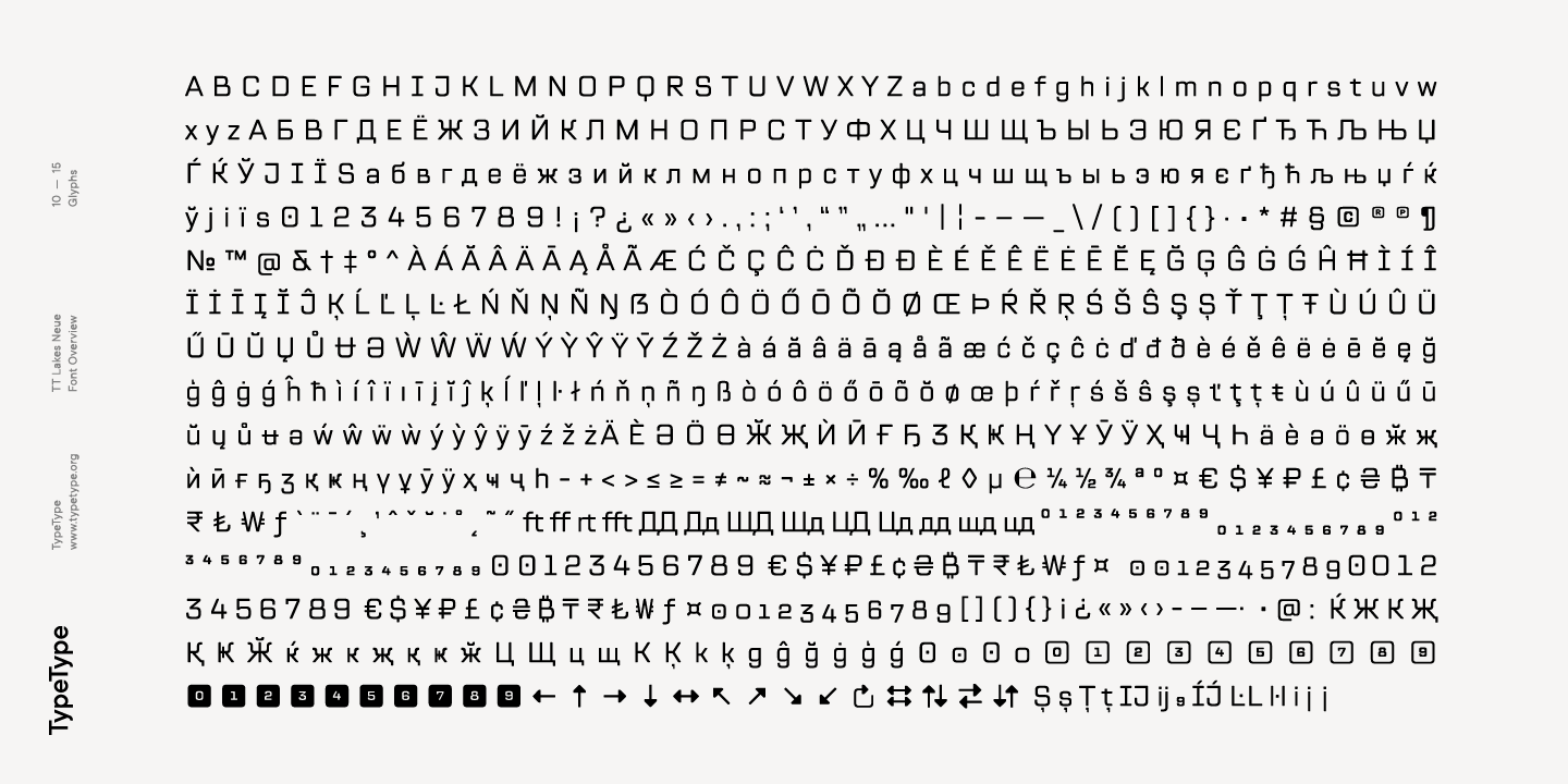 Przykład czcionki TT Lakes Neue Black Italic